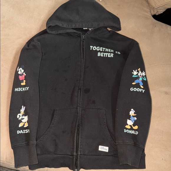 H&M Other - H&M Black Hoodie with Disney Characters Print